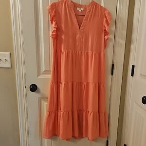 Entro Vibrant Coral Dress